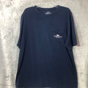 Vineyard Vines XL Tee W Pocket, Palmetto moon Short Sleeve Men's